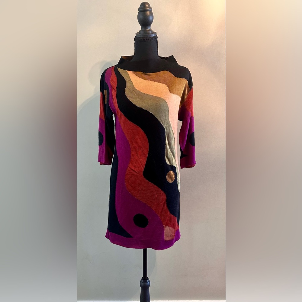 Missoni VTG Colorful Wave Abstract Dress